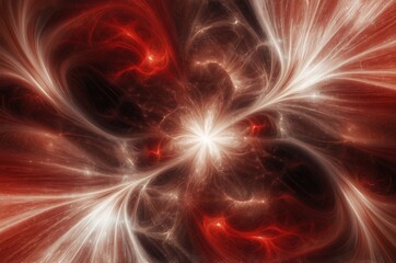 Abstract wallpaper of big bang explosion with red vortex spiral design