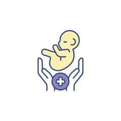 Pediatric icon design with white background stock illustration