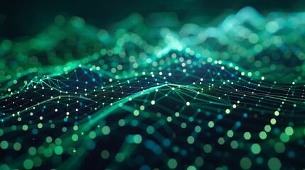 Aerial perspective of a revenue growth chart for a healthcare company, annual data points connected with a smooth line, green and blue color scheme, professional and clean design, hd quality,