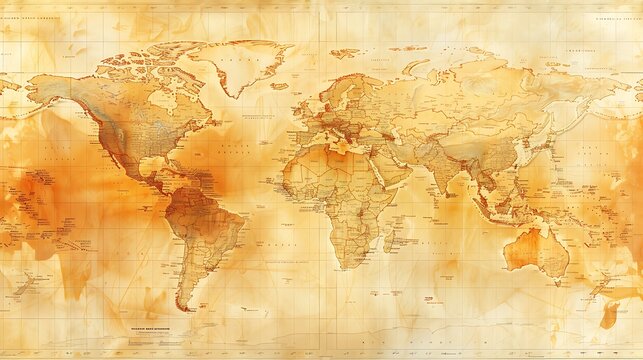 A panoramic graph showing the rise in global temperatures from 1900 to 1920, detailed data points, warm colors representing the increasing heat, a vintage world map in the background, hd quality,