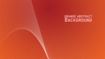 Orange abstract background with curve line for backdrop or presentation