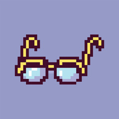 Obraz premium Pixel art illustration showcasing a vibrant and detailed office and school supplies scene. This digital artwork features a variety of pixelated items such as notebooks, pencils, erasers, rulers