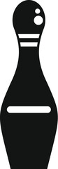 Classic bowling pin design, perfect for representing the sport of bowling