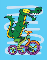 motor bike racer illustration with japanese style background