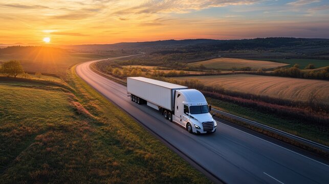 The Freight Truck at Sunset