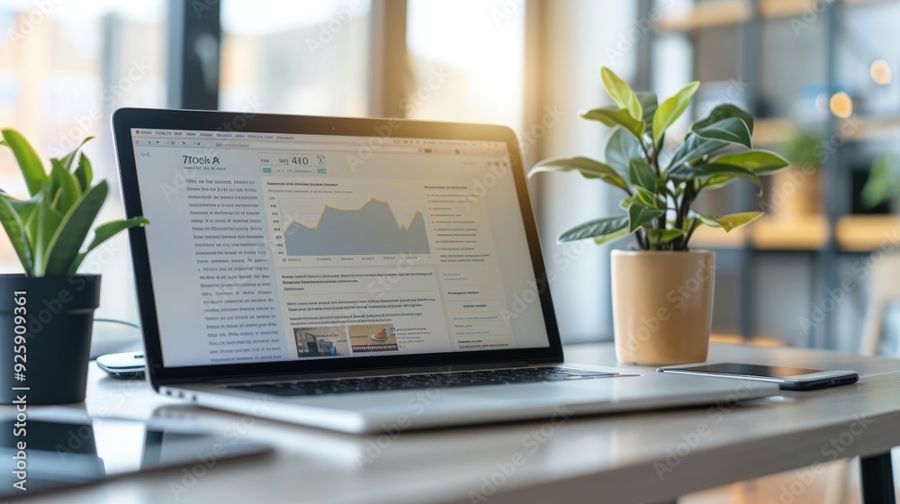 Poster create an image of a laptop screen displaying a news website or article.