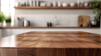 The Wooden Kitchen Counter