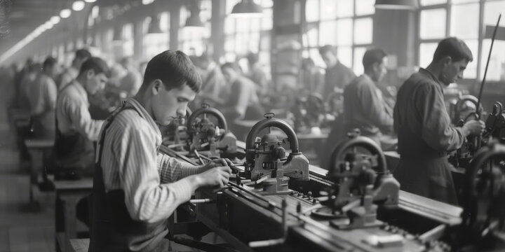 worker, old factory, manufacture.
