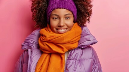 The woman in winter outfit