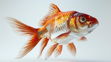 Swimming beauty: tropical fish in a clear aquarium