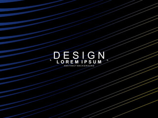 Abstract shining gardien wave lines on black background. Dynamic wave pattern. Modern flowing wavy lines. Futuristic technology concept. Suitable for posters, covers, brochures, flyers, websites, etc.
