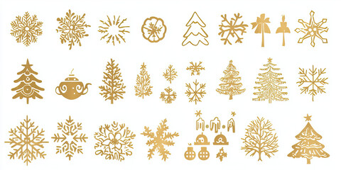 christmas icon set