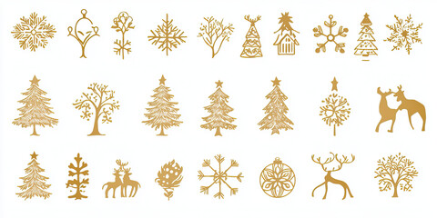 christmas icon set