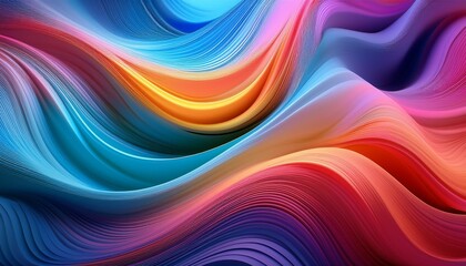 Obraz premium An abstract background with smooth, flowing waves of vibrant colors, blending seamlessly to create a sense of motion and energy