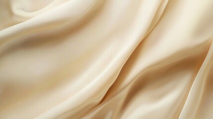 Obraz premium Light beige grainy gradient background, vanilla toned blurry cosmetics background, silk drapery backdrop
