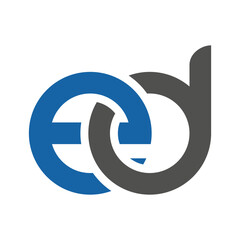 ed letter link logo template