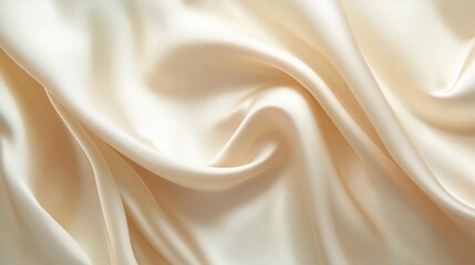 Obraz premium Light beige grainy gradient background, vanilla toned blurry cosmetics background, silk drapery backdrop