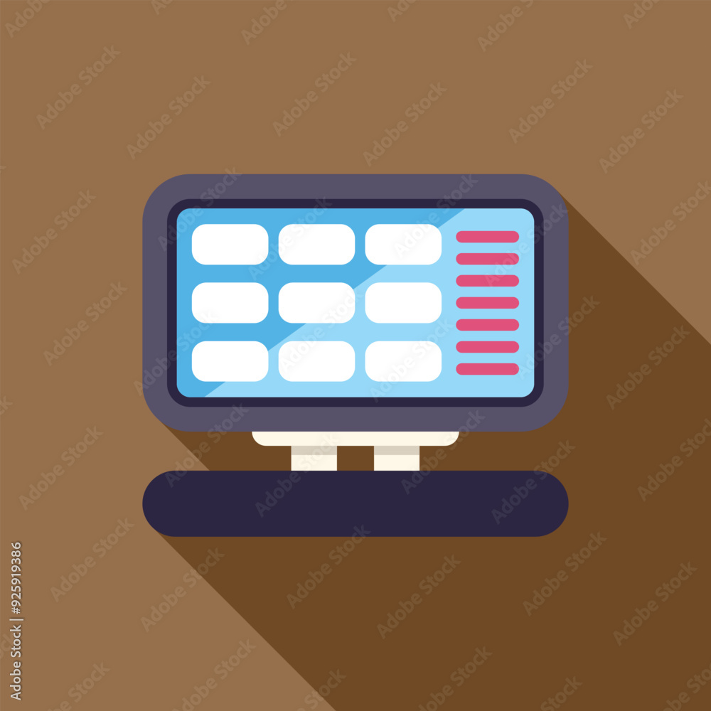 Poster electronic scoreboard is displaying data with buttons below it for inputting information