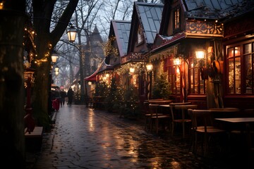 Cafe in the old town of Gdansk, Poland.