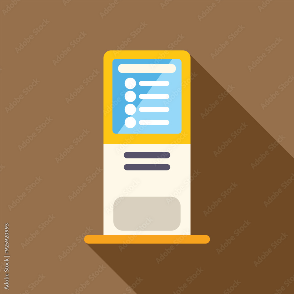 Aufkleber interactive information kiosk displaying a menu with buttons, providing easy access to information a