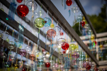 Wind chimes are a symbol of Japanese summer. The Wind Chime Festival is held every summer at Fuji Rokusho Sengen Shrine in Fuji, Shizuoka Japan