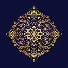 Simple mandala design for coloring. Vector floral mandala
