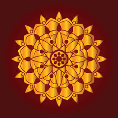 Simple mandala design for coloring. Vector floral mandala
