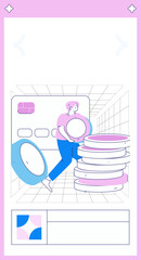 Internet financial management investment flat vector concept operation hand drawn illustration
