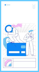 Internet financial management investment flat vector concept operation hand drawn illustration
