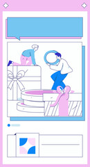 Internet financial management investment flat vector concept operation hand drawn illustration
