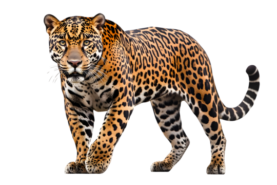 jaguar isolated on transparent background ,leopard wildcat clipart 