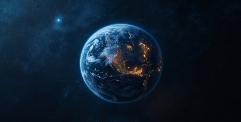 Earth in space galaxy universe