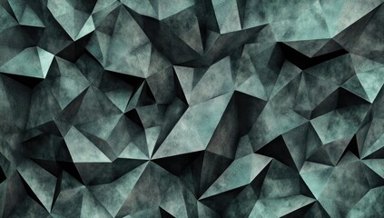 Fototapeta premium Abstract geometric background with green tones.