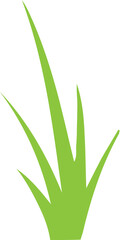 Natural grass plant border silhouette vector