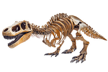 dinosaur bone fossil isolated on transparent background 