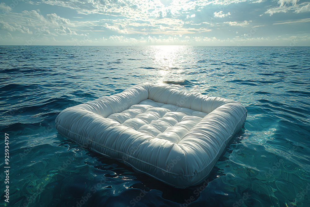 Canvas Prints White Float in Ocean.