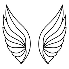 Metallic Wing art vector illustration