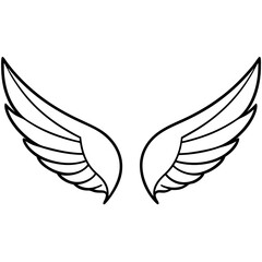 Metallic Wing art vector illustration