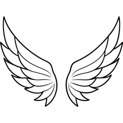 Metallic Wing art vector illustration