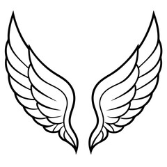 Metallic Wing art vector illustration