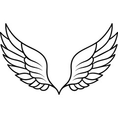 Metallic Wing art vector illustration