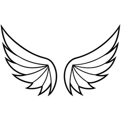 Metallic Wing art vector illustration