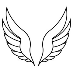Metallic Wing art vector illustration