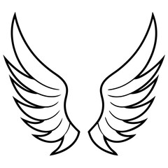 Metallic Wing art vector illustration