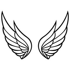 Metallic Wing art vector illustration
