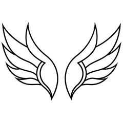 Metallic Wing art vector illustration