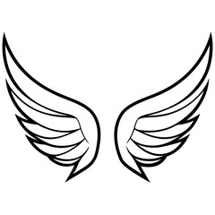 Metallic Wing art vector illustration