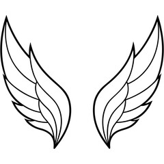 Metallic Wing art vector illustration