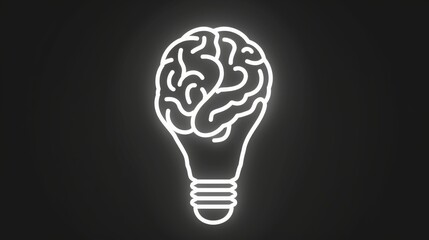 light bulb and brain Brain concepts for generating ideas