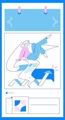 Internet financial management investment flat vector concept operation hand drawn illustration
